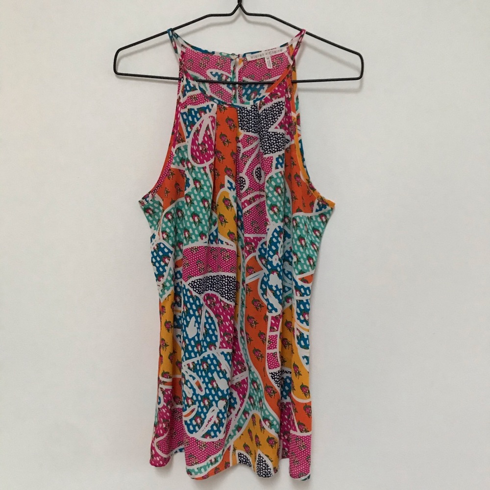 Violet & Claire sleeveless tank top Pink Green M